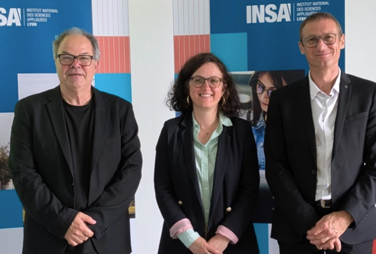 Signataires du partenariats entre Thorizon et L'INSA Lyon